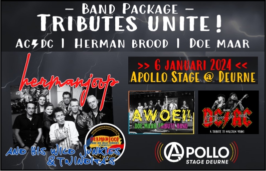 Tribute Unite ticket Herman Brood, Doe Maar, AC/DC